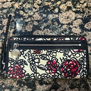 Coach Poppy Graffiti large wristlet-EUC